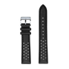 Black Perforated Leather (22mm)
