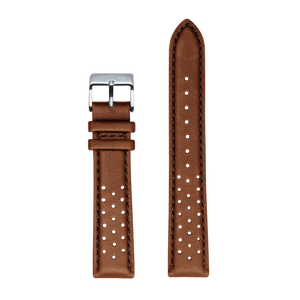 Brown Perforated Leather (22mm)