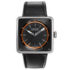 marloe watch company astro eagle automatic mechanical watch with a notched black leather strap product photo