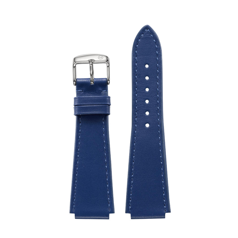 Notched Blue Leather Strap (20mm)
