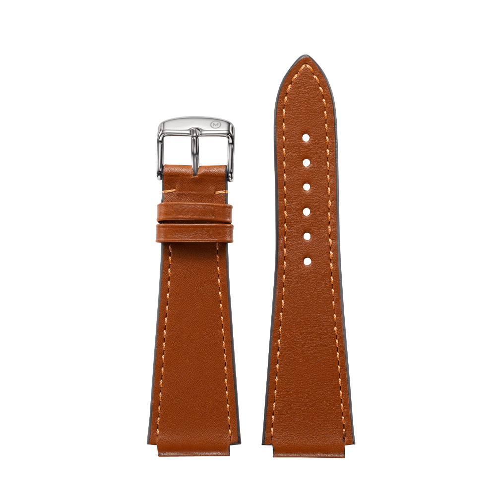 Notched leather watch strap discount