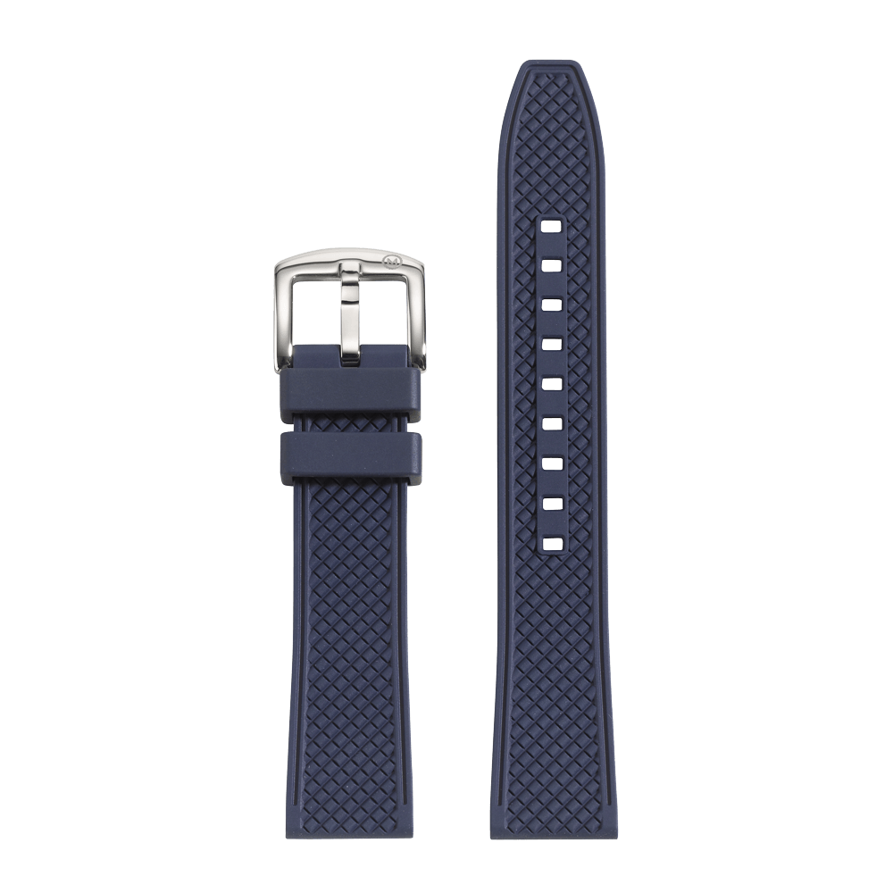 20mm blue online rubber watch strap