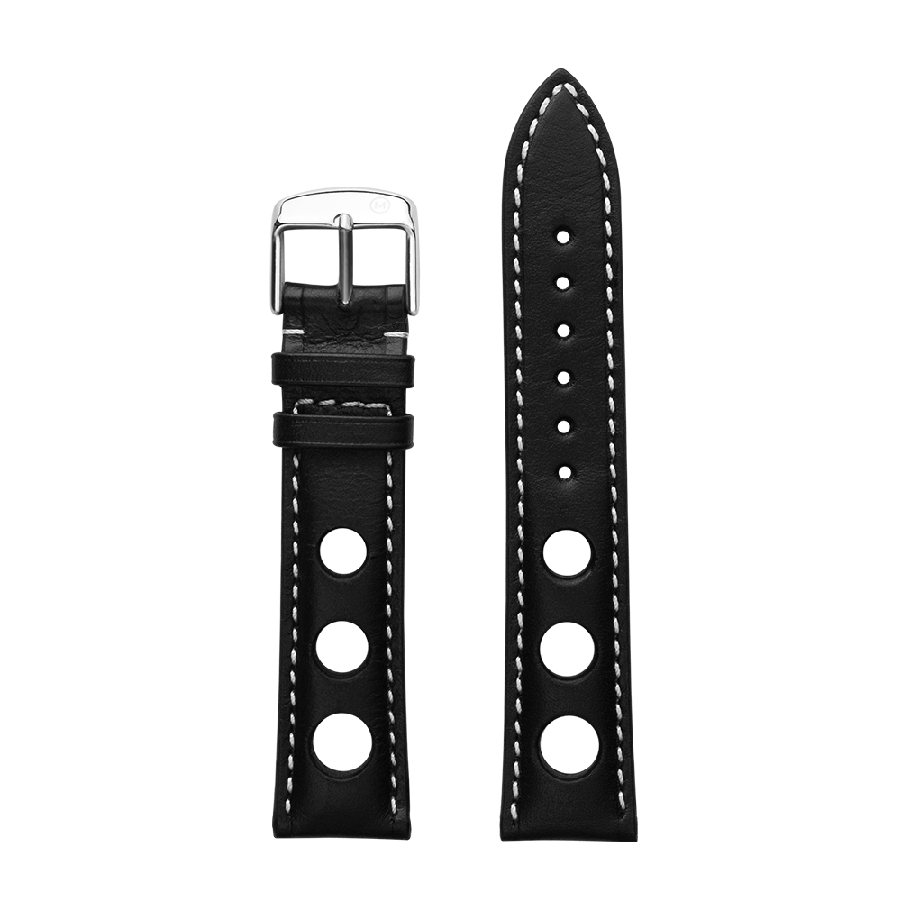 Rally Black Epsom Leather Watch Strap