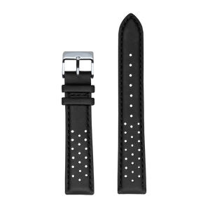 Black Perforated Leather (22mm)