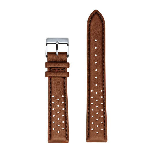 Brown Perforated Leather (22mm)