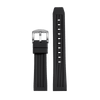 Black Ridged Silicone Strap (20mm)