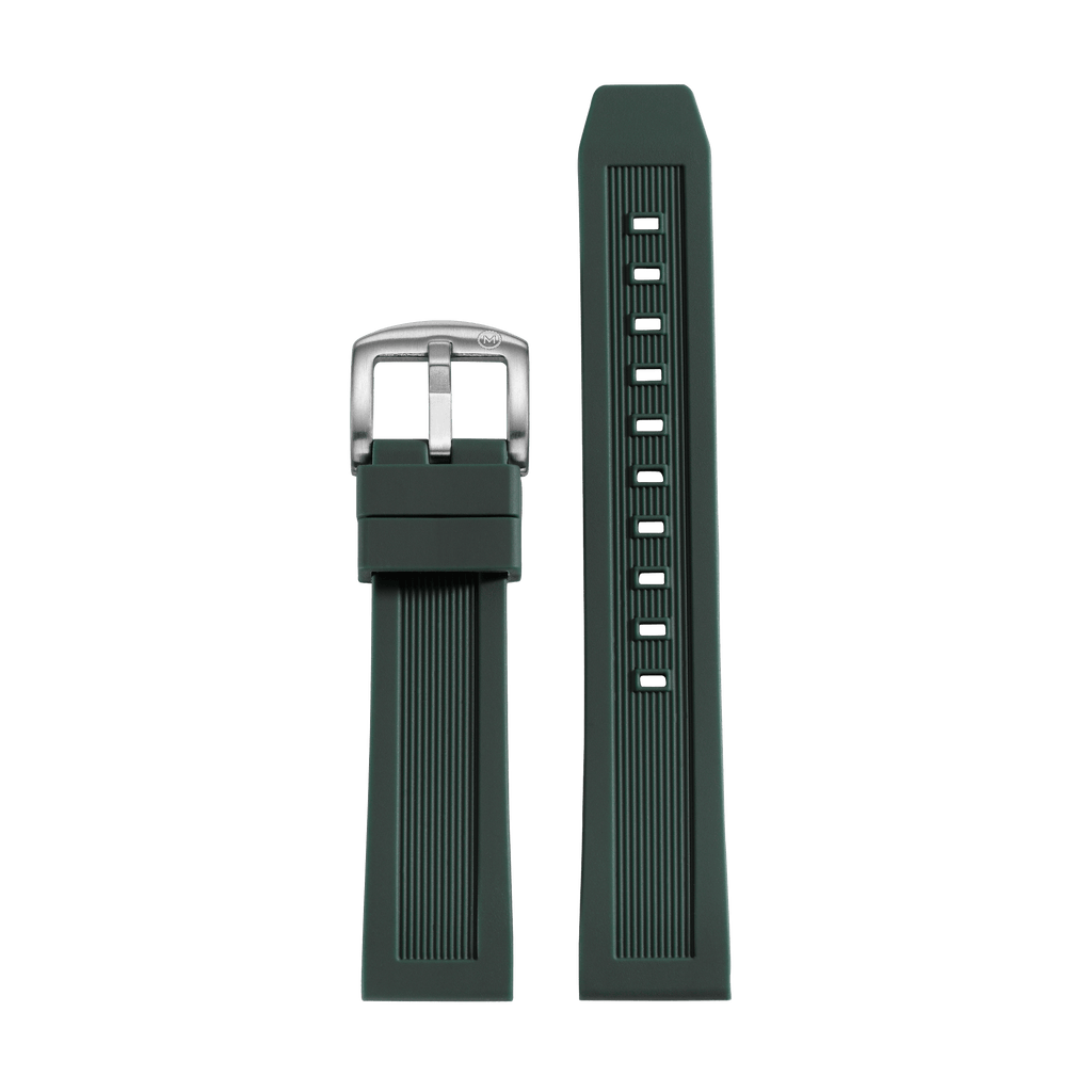 Green Ridged Silicone Strap (20mm)