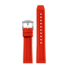 Red Ridged Silicone Strap (20mm)