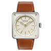 marloe watch company astro valentina automatic mechanical watch with a notched tan leather strap product photo