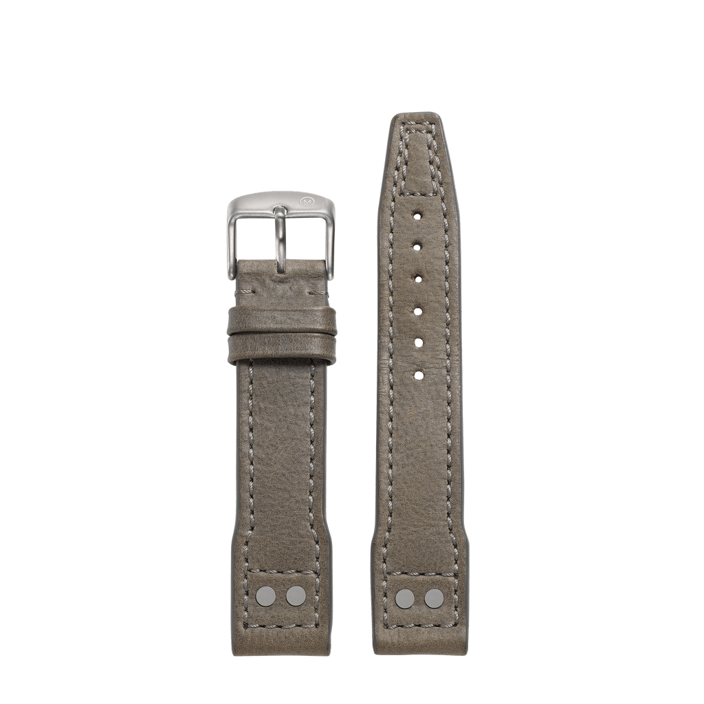 Flieger Grey Leather Strap (20mm)