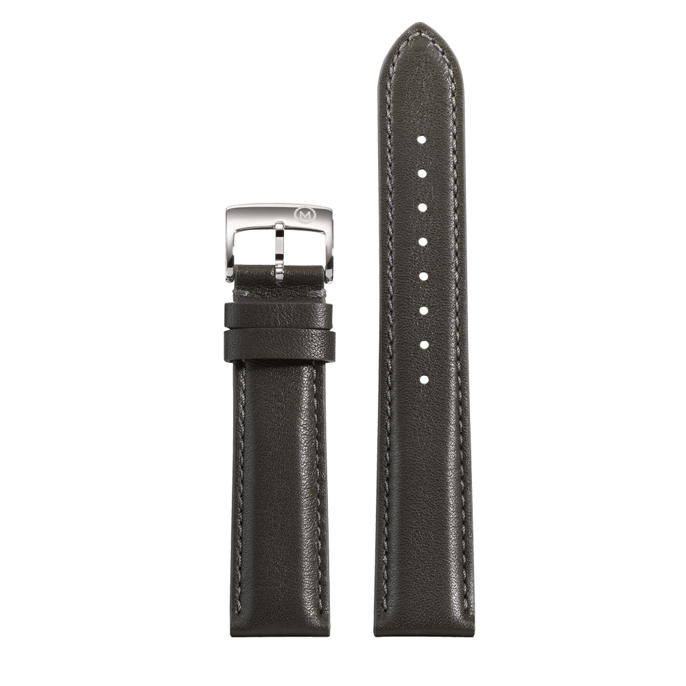 Charcoal Soft Grain Leather Strap (20mm)