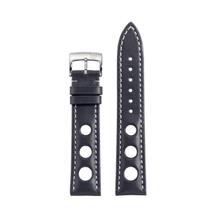 Navy Rally Leather Strap (20mm)