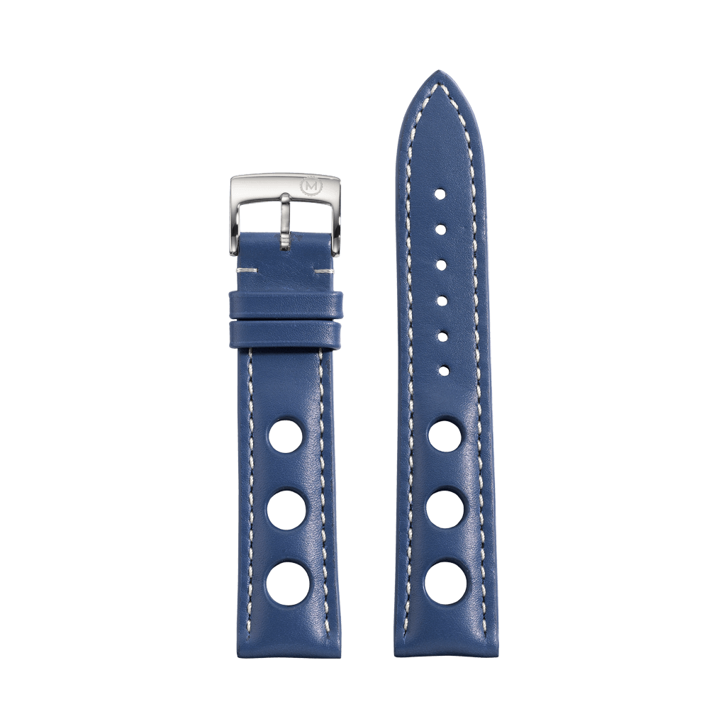 Blue Rally Leather Strap (20mm)