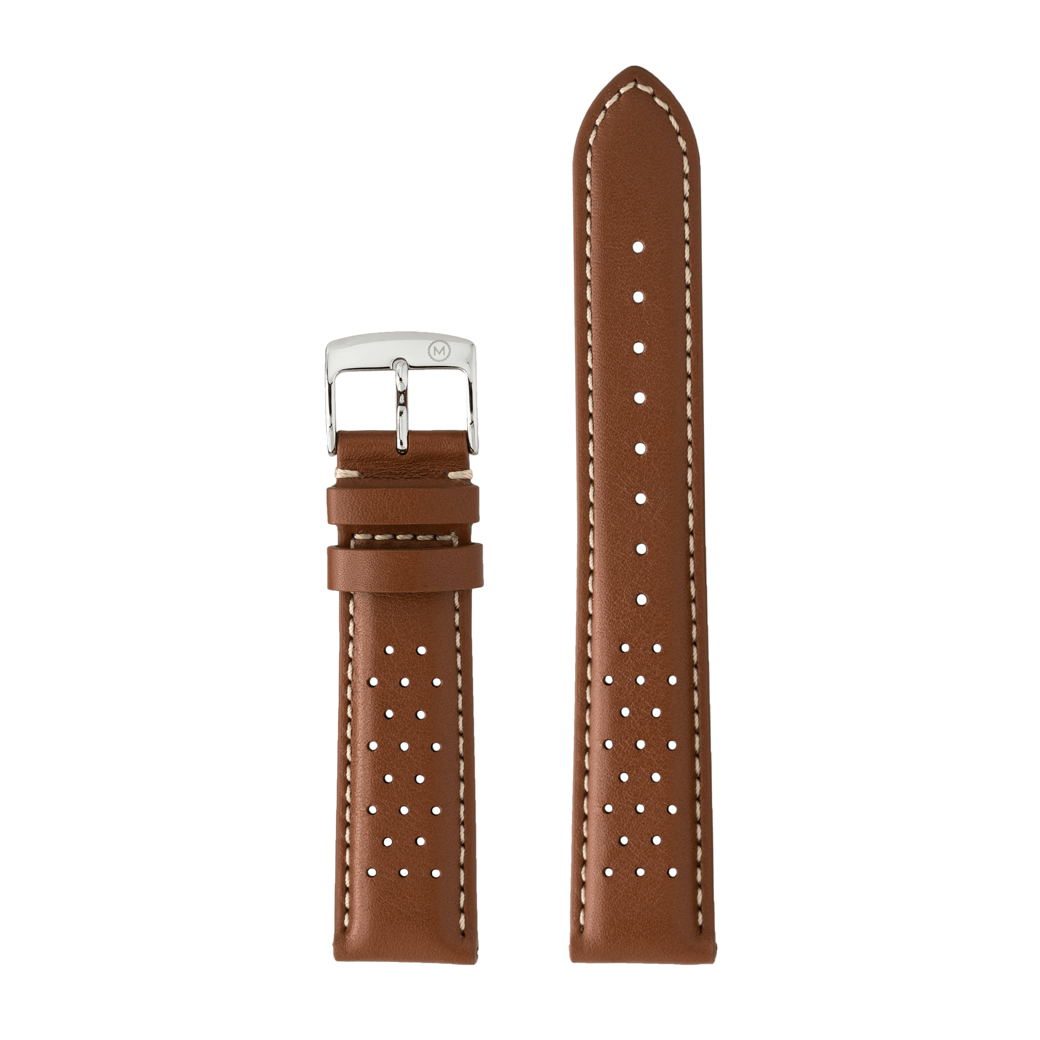 Tan Soft Grain Perforated Leather Strap (20mm) – Marloe Watch Company