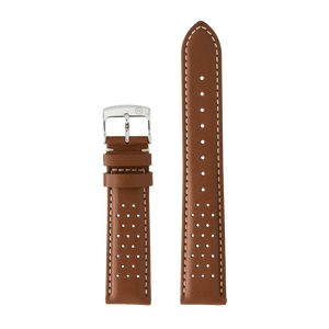 Tan Barenia Perforated Leather Strap (20mm)