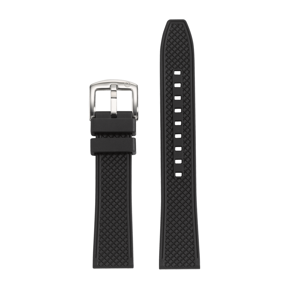 Mercury Black Rubber Strap (20mm)