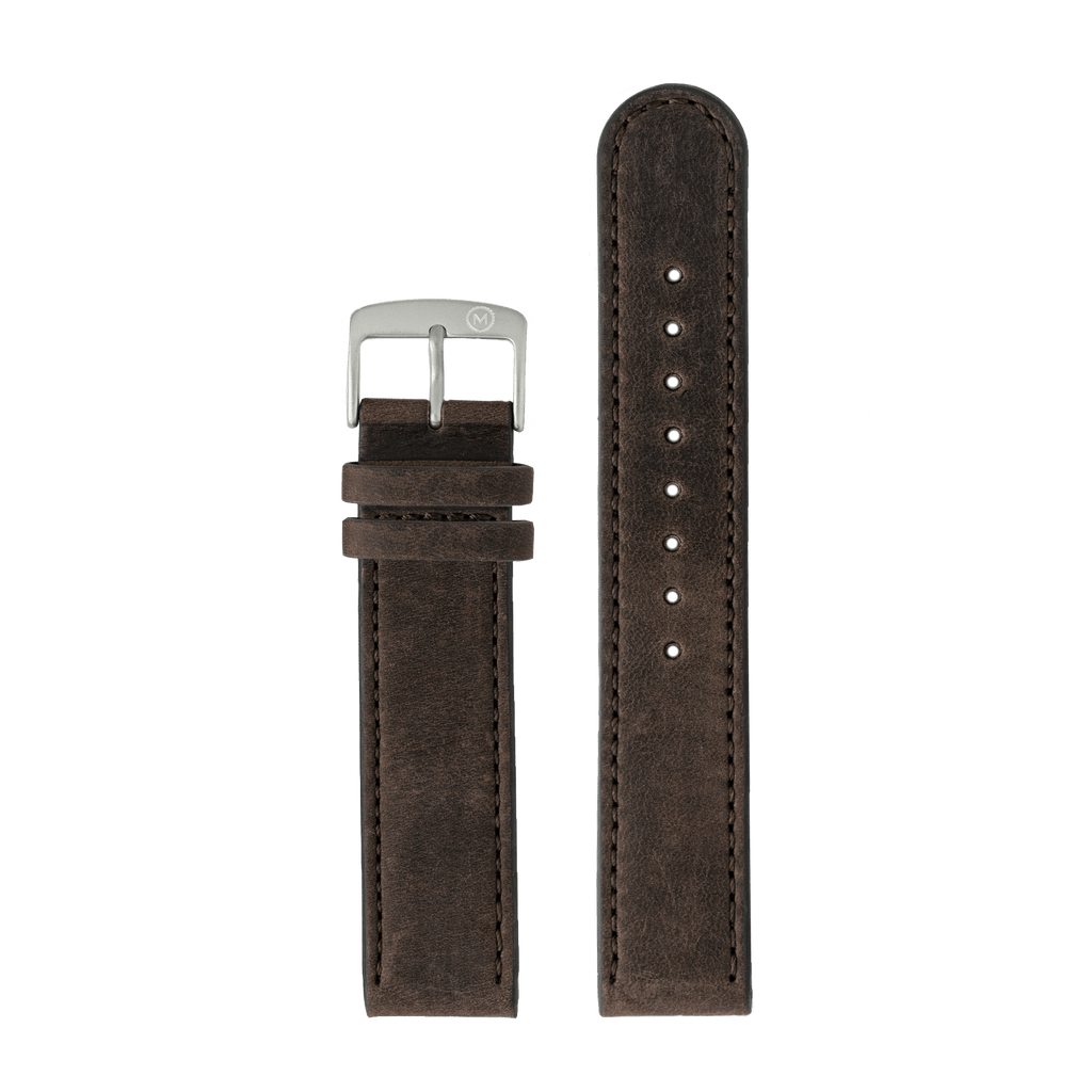 Morar Matte Brown Worn Leather Strap (20mm)