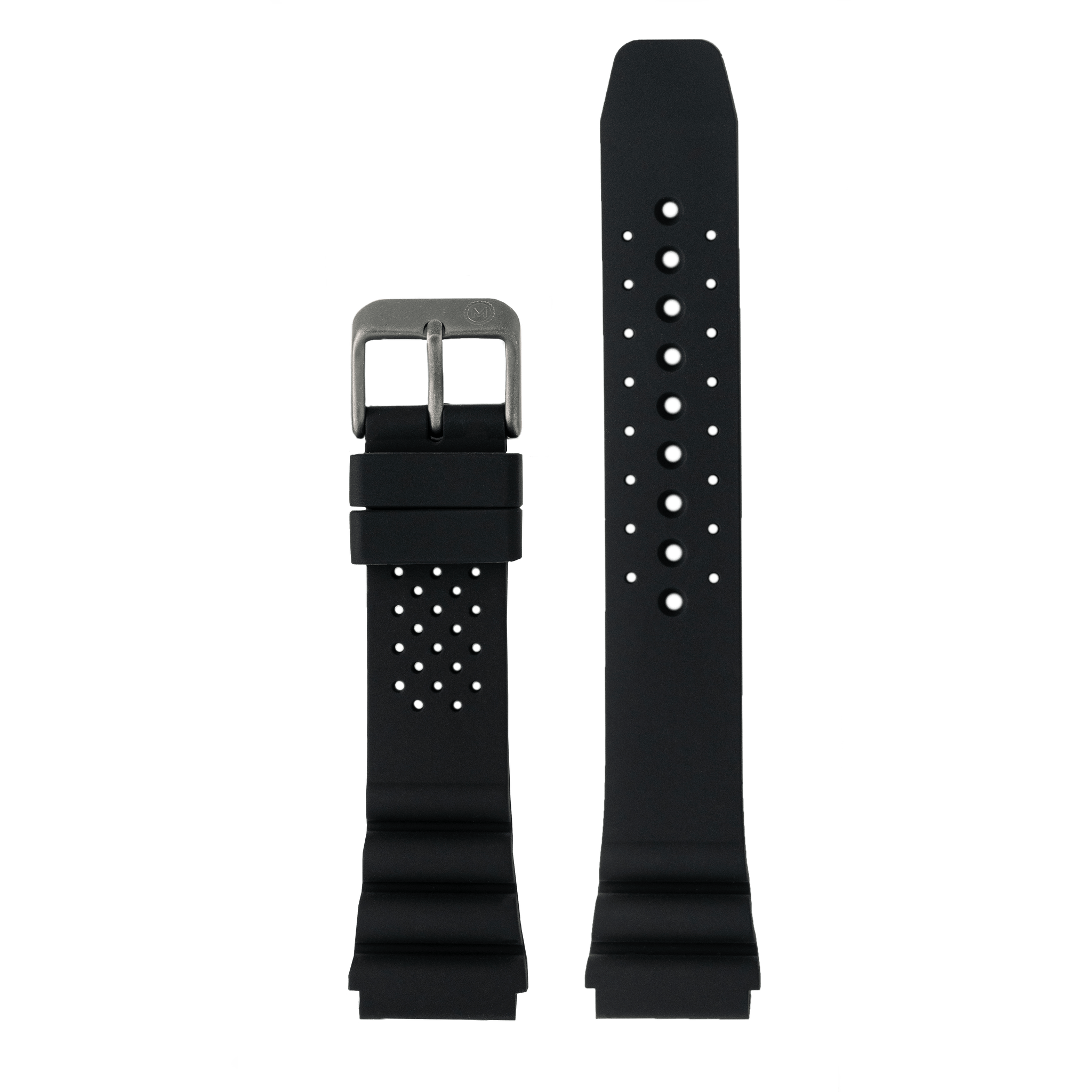 Morar Black Silicone Dive Strap 20mm