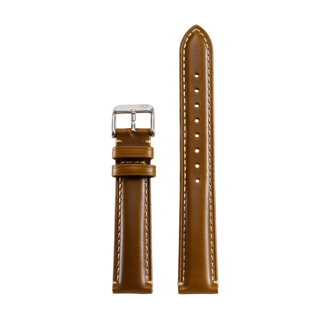 Padded Brown Leather Strap (18mm)