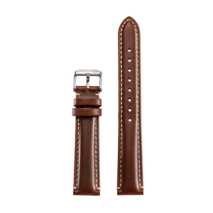 Padded Cognac Leather Strap (18mm)