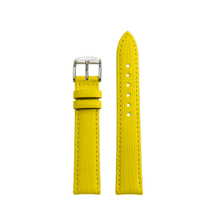 Embossed Grain Yellow Vegan Strap (18mm)