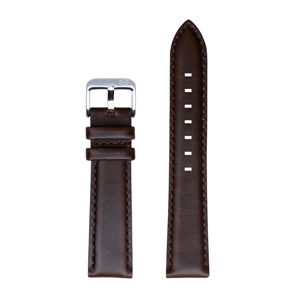 Burnished Hickory Brown Leather Strap (20mm) – Marloe Watch Company