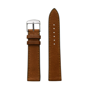 Organic Hand-Stitched Cognac Leather Strap (20mm)