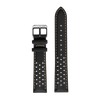 Black Perforated Leather Strap (20mm)