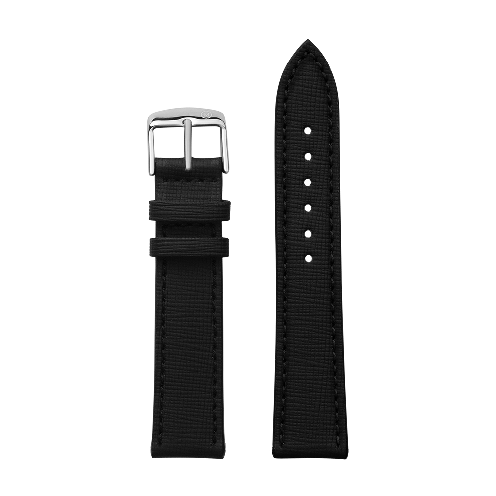 Embossed Grain Black Vegan Strap (20mm)