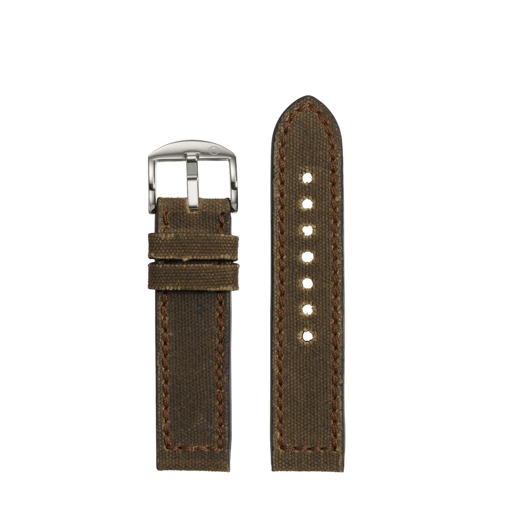 Worn Olive Canvas Strap (22mm)