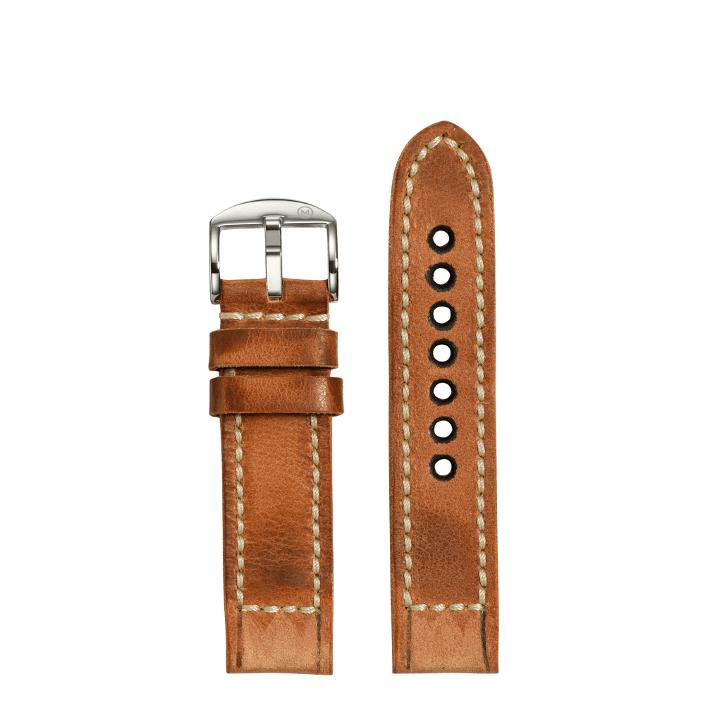 Worn Bronze Leather Strap (22mm)