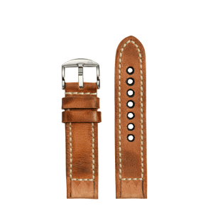Worn Bronze Leather Strap (22mm)