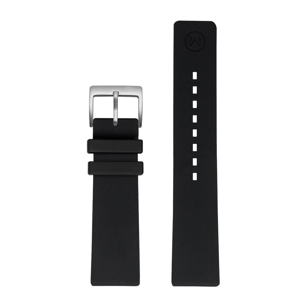 Black Silicone Strap (22mm)